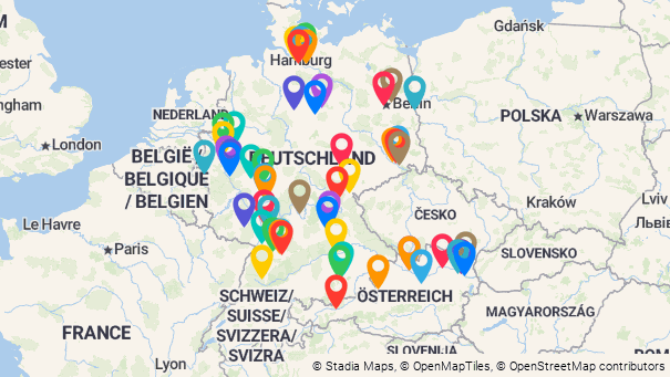 Map of company locations