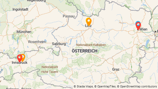 Map of company locations