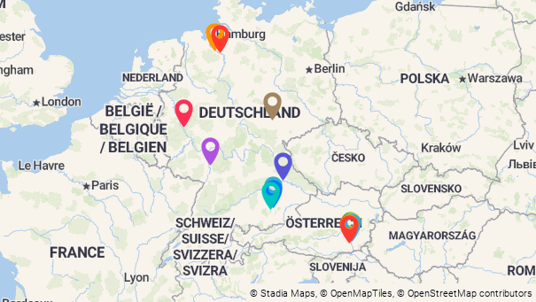 Map of company locations