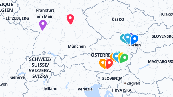 Map of company locations
