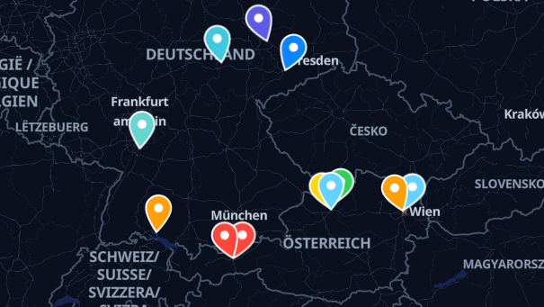 Map of company locations