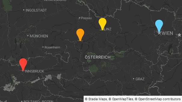 Map of company locations