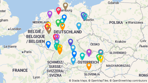 Map of company locations