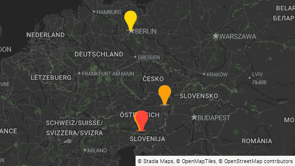Map of company locations