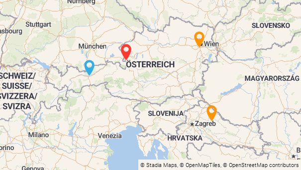 Map of company locations