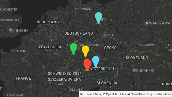Map of company locations