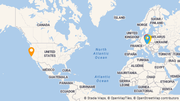 Map of company locations