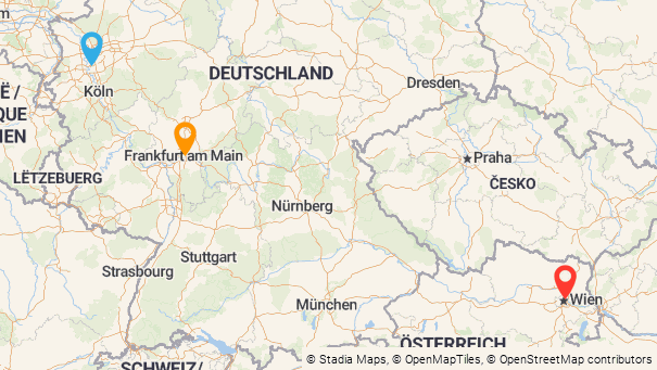 Map of company locations