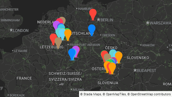 Map of company locations