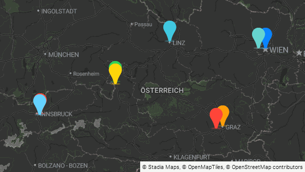 Map of company locations
