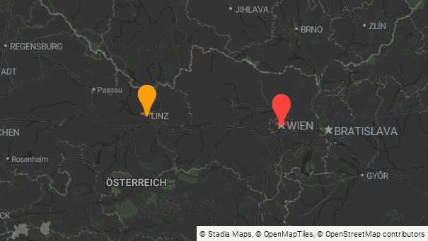 Map of company locations