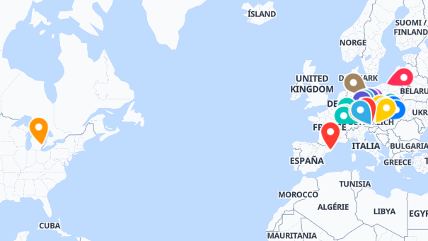Map of company locations