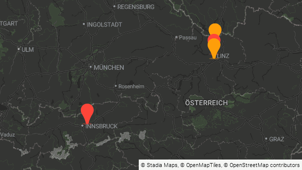 Map of company locations