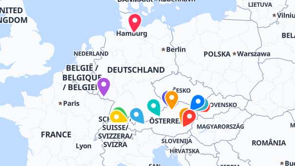 Map of company locations