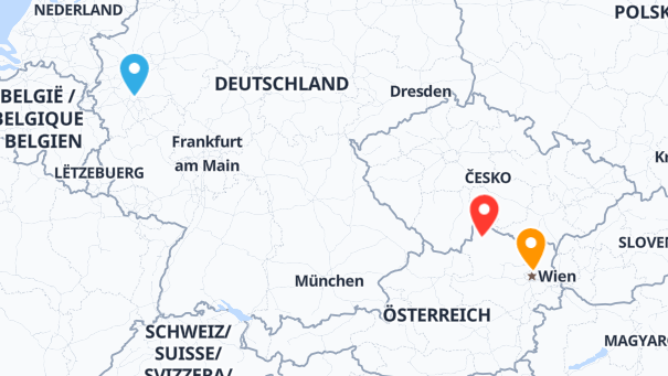 Map of company locations