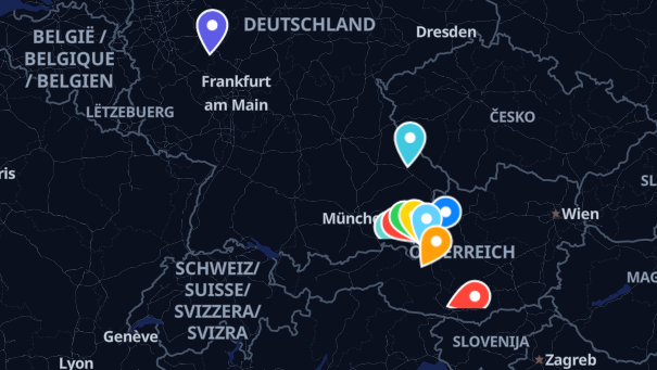 Map of company locations