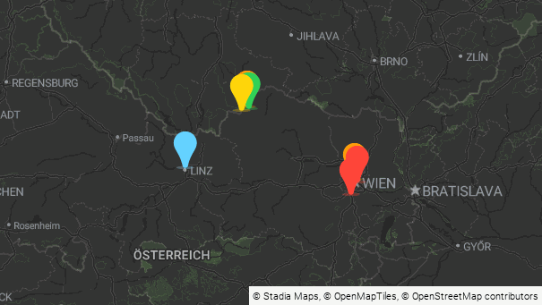 Map of company locations