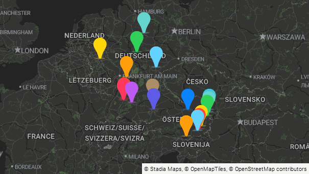 Map of company locations