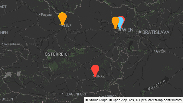Map of company locations