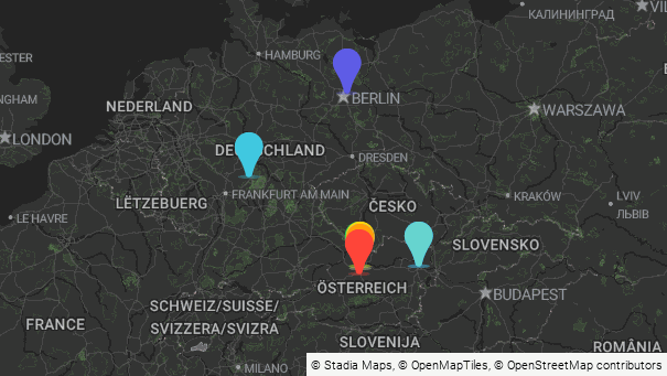 Map of company locations
