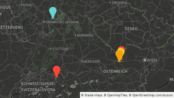 Map of company locations