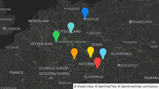 Map of company locations