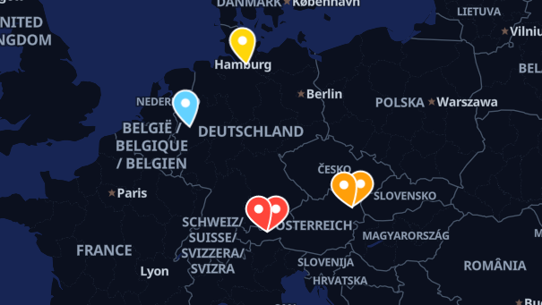 Map of company locations