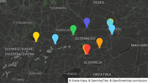 Map of company locations