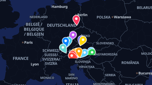 Map of company locations