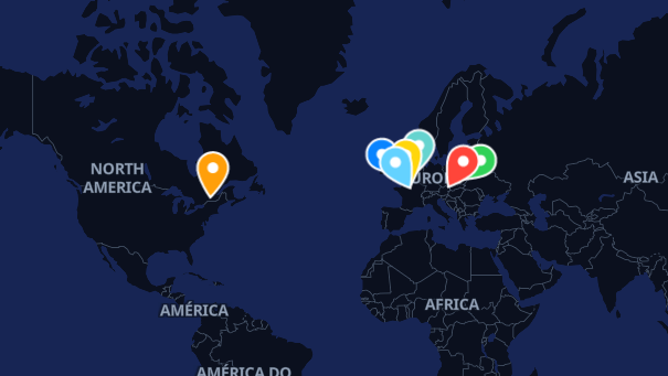 Map of company locations