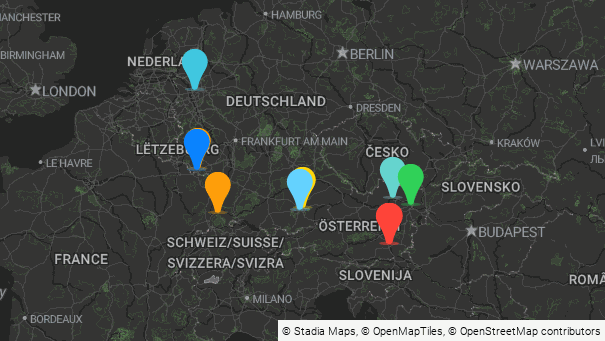 Map of company locations