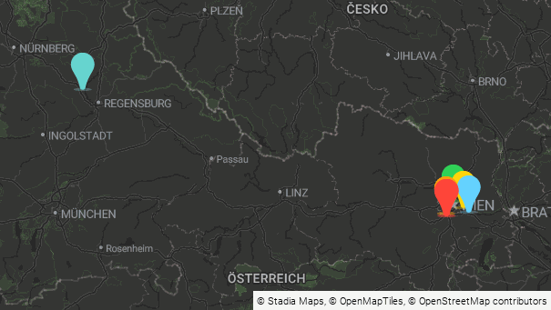 Map of company locations