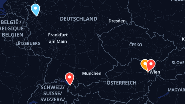 Map of company locations