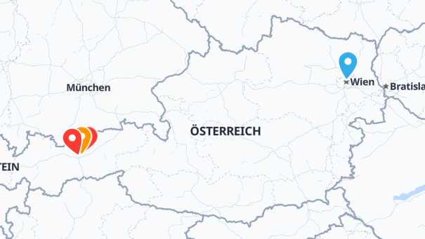 Map of company locations