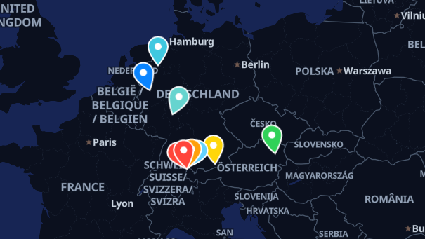 Map of company locations