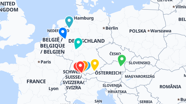 Map of company locations