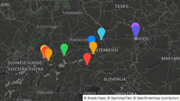 Map of company locations