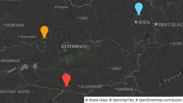 Map of company locations