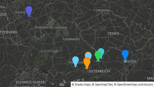 Map of company locations
