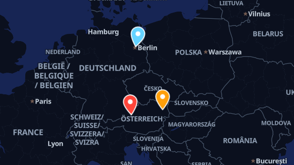 Map of company locations