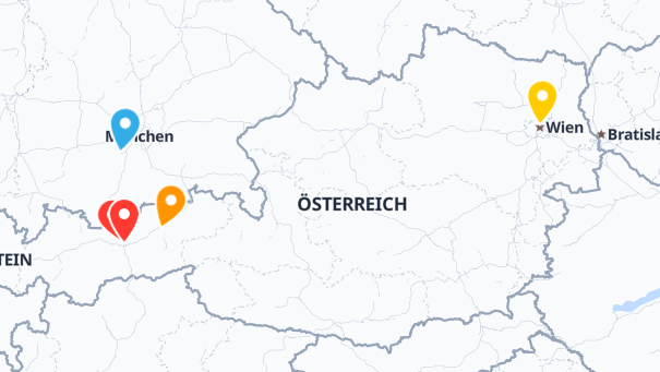 Map of company locations