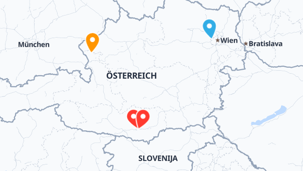 Map of company locations