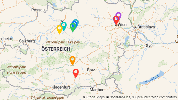 Map of company locations