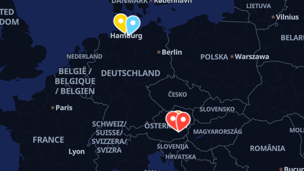 Map of company locations