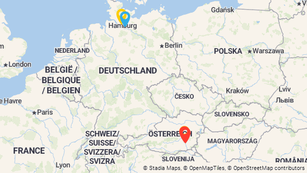 Map of company locations