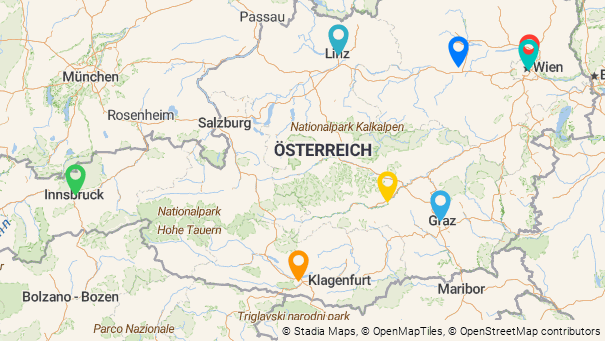 Map of company locations