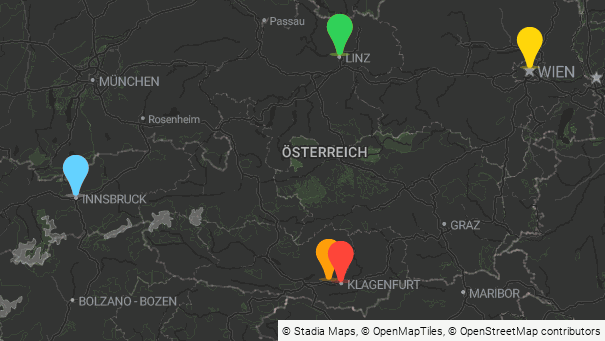Map of company locations