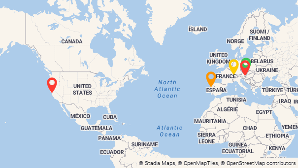 Map of company locations