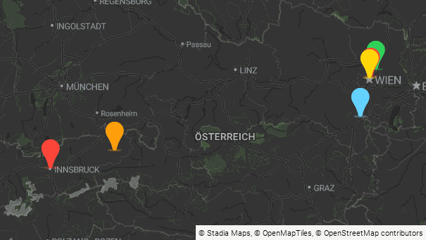 Map of company locations