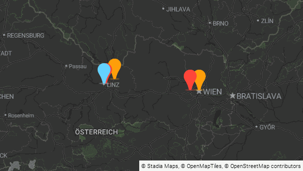 Map of company locations